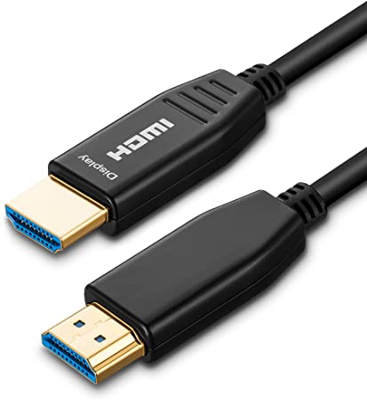 ShineKee Fiber 4K HDMI Cable 33 ft 60Hz HDMI 2.0 Cable HDR, ARC, HDCP2.2, 3D, High Speed 18Gbps Subsampling 4:4:4/4:2:2/4:2:0 Slim and Flexible HDMI Fiber Optic Cable (33ft)