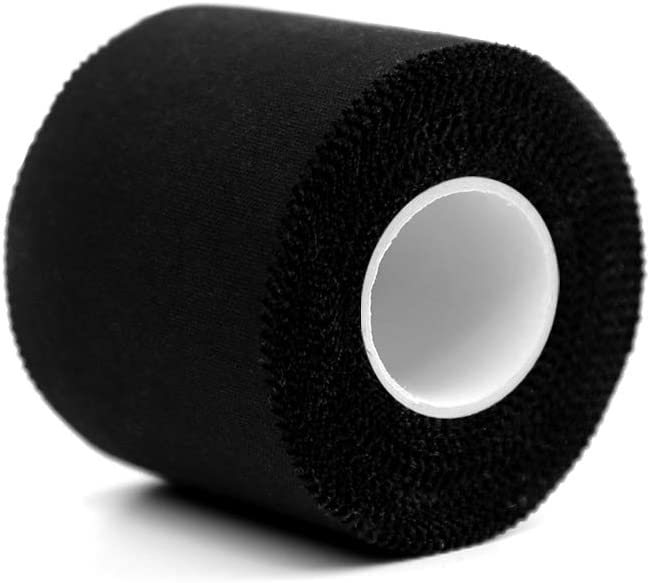 Zinc Oxide Tape 3.8cm x 10m Black 2 Rolls Sports Strapping Athletic Tape Inelastic Provide Maximum Support Fixed Joint Good Viscosity Hypoallergenic by SOONGO