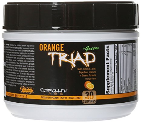 Controlled Labs Orange Triad Plus Greens, Orange, 412.5 Gram