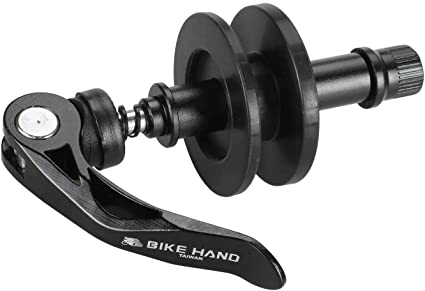 BIKEHAND Dummy Hub Bicycle Bike Easy Chain Keeper Tool Holder Frame Protector - Quick Release Or MTB 12mm Thru Through Axle