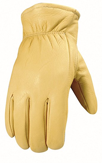 Wells Lamont Leather Work Gloves, Insulated Grain Deerskin, Large (963L)