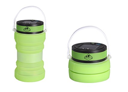 Trekk Solar Camping Lantern With Waterproof Silicone Storage | USB Charger Included | Three LED Light Settings | Must-Have Lightweight Compact Camp Gear