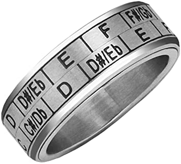 Musicians Transposition Spinner Ring - US Size 06