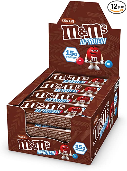 M&M's Protein Bar, 12 x 51 g, Chocolate