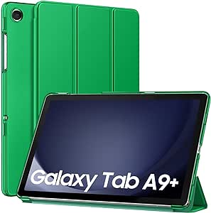 MoKo Case for Galaxy Tab A9 /A9 Plus 11 inch 2023, Slim Stand Protective Smart Cover with Hard PC Translucent Back Shell for Tab A9 Plus Tablet (SM-X210/X216/X218), Auto Wake/Sleep, Oily Green