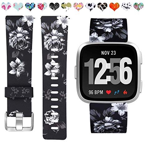 Maledan Bands Compatible with Fitbit Versa Women Men Large Small, Breathable Replacement Strap Accessories Wristbands Compatible with Fitbit Versa Watch/Versa Lite/Versa Special Edition