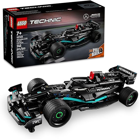 LEGO Technic Mercedes-AMG F1 W14 E Performance Pull-Back Car Toy, Vehicle Building Set for Boys and Girls, Mercedes Race Car Toy Model, Gift for Kids Ages 7 and Up, 42165