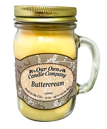 Buttercream Scented 13 Ounce Mason Jar Candle By Our Own Candle Company