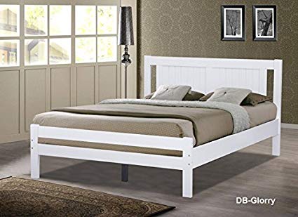 Glory White Wooden Slatted Bed available in 3FT Single, 4FT Small Double or 4FT6 Double (4FT6 Double)