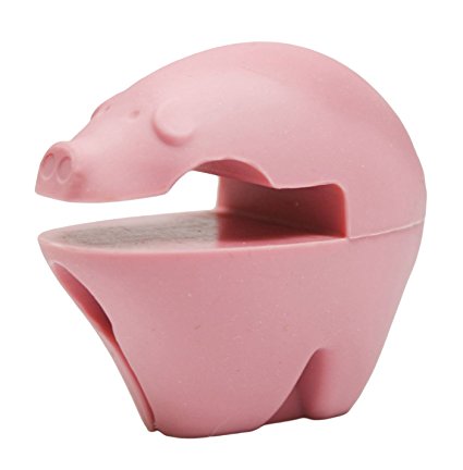 Fox Run 6480 Pig Pot Clip/Spoon Holder, Silicone