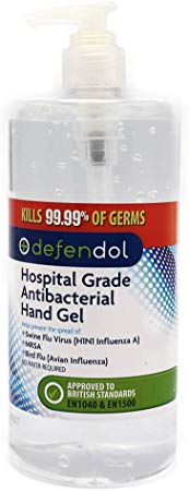 Defendol Hospital Grade Antibacterial Hand Gel 600ml Pump
