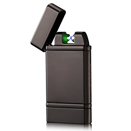 FORHU Light Induction Windproof Dual Arc Electric Lighter USB Rechargeable