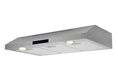 Kitchen Bath Collection WUC90-LED Stainless Steel Under-Cabinet Range Hood, 36"