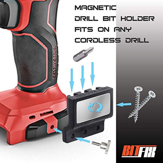 BITFIX Bit holder magnetic drill bits holder screw holder universal tool holder mounts easily on cordless drill machine