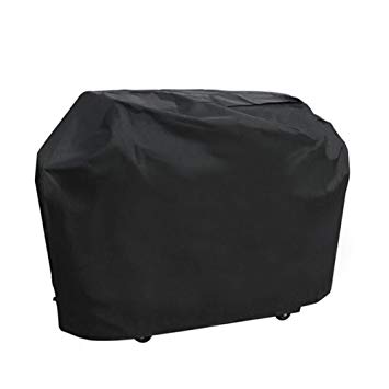 Grill Cover - Large 58 -inch Oxford Fabric BBQ Cover Waterproof & Dust-proof & Anti-UV, Heavy Duty Gas Grill Cover for Outdoor , Garden Patio Grill Protector ( Black Large)