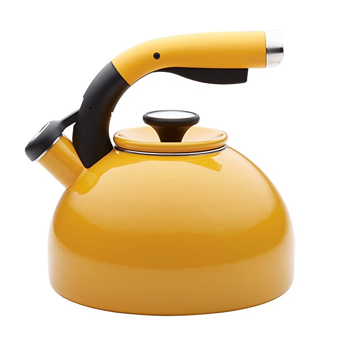 Circulon 2-Quart Morning Bird Teakettle, Mustard Yellow