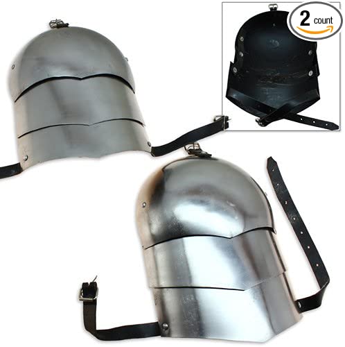 Medieval Pauldron Set Pair Plate Armor Carbon Steel Real Adult Size