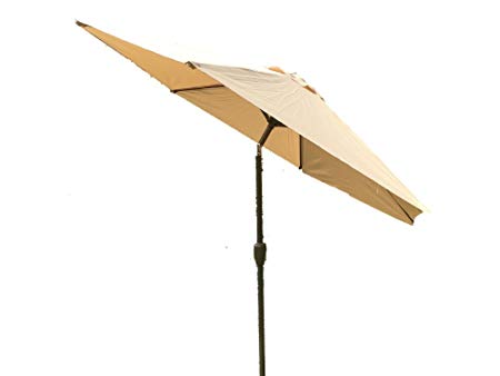 Large 2.7m or 3m Metal Crank And Tilt Garden Parasol Umbrella - 10 Colours 2 Sizes (2.7m, Beige)