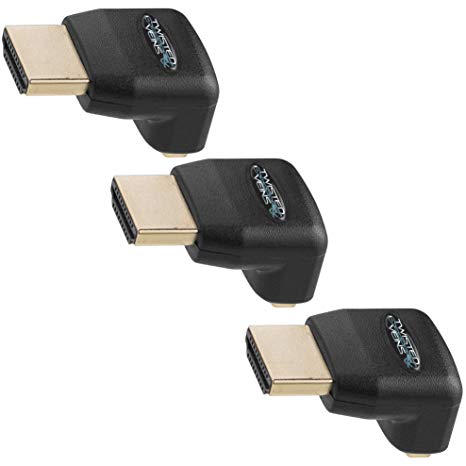 Twisted Veins Three (3) Pack of HDMI 90 Degree/Right Angle Connectors/Adapters