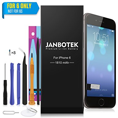 JANBOTEK Internal Li-ion Battery for iP 6 with Complete Repair Tools Kit and Instructions - 24 Month Warranty
