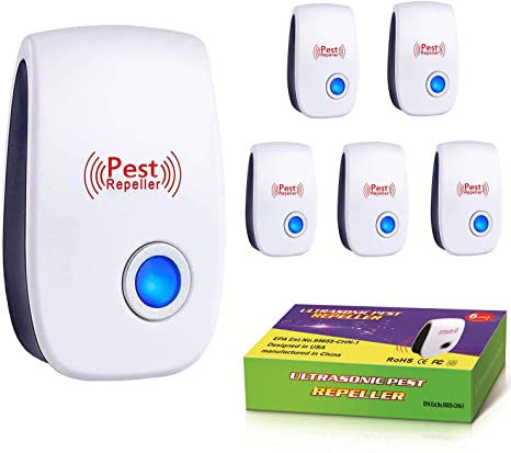 Bocianelli Ultrasonic Pest Repeller 6 Pack, Electronic Pest Repellent Plug in Indoor Pest Control for Home