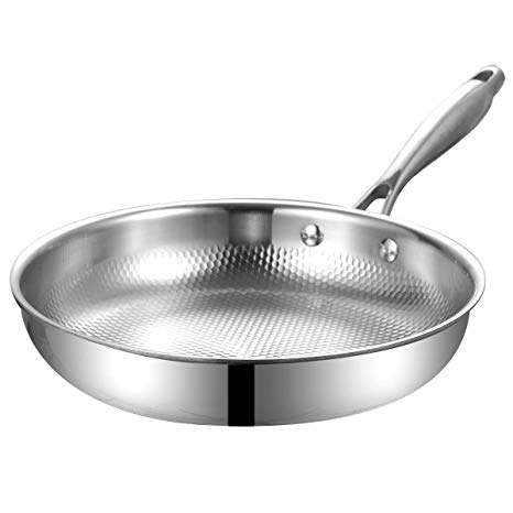 Dali Triply Stainless Steel 8-Inch Fry Pan Silver (10-Inch)