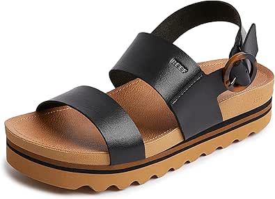 REEF Vista Hi Buckle Women's Platform Fashion Sandal, Arch Support, Ultra Soft Cushion Footbed