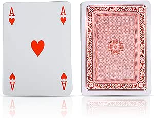 Gamie Giant 5 X 7 Inch Playing Cards Pack of 2 - Oversized Super Big Poker Card Set - Huge Casino Game Cards for Kids, Men, Women and Seniors - Great Novelty Gift Idea