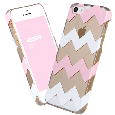 iPhone 5s Case, ESR the Beat Series[Hard Version][Protective Case [Ultra Slim][Light Weight][Scratch-Resistant] [Perfect Fit] Hard Back Cover for iPhone 5/5s (Pink Chevron)