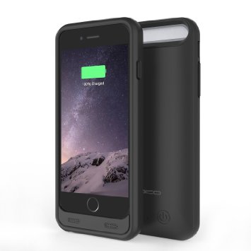 MoKo iPhone 6s / 6 Battery Case - Portable 3100mAh Battery Pack External Rechargeable Protective Charger Charging Case for iPhone 6s / 6 4.7 Inch [MFI Apple Certified][Lifetime Warranty] BLACK