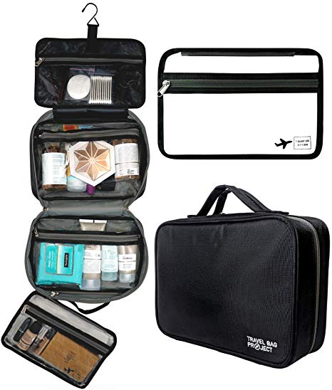 Hanging Toiletry Bag For Women and Men, Use As A Makeup Bag Organizer Or Travel Bag - Includes TSA Approved Detachable Cosmetic Kit And Large Waterproof Compartments For Full Sized Toiletries