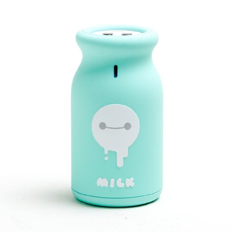 JS 10000mAh/3.7v Milk Bottle Sized Portable Battery for iOS, Tablets and Android Devices - Light Blue