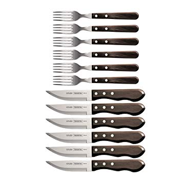 TRAMONTINA 12-Piece Porterhouse Steak Knife and Fork Set