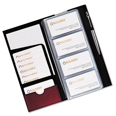 Rolodex - Low Profile Business Card Book 96 Card Capacity Rose Product Category: Desk Accessories & Workspace Organizers/Card Files Holders & Racks