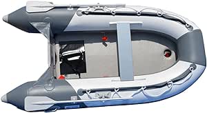 BRIS 8.2 Ft Inflatable Boat Inflatable Pontoon Dinghy Raft Tender Boat with Air-Deck Floor