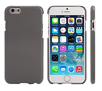 iPhone 6S Case, Aceabove [Super Slim][Charcoal Gray] Protective Leather Cover Case [Low Profile][Minimalistic][Slim Fit] For Apple iPhone 6 and iPhone 6S 4.7" Devices