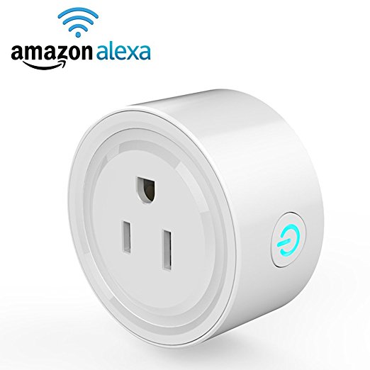 Wireless Outlet, VIFLYKOO Mini Smart Plug, No Hub Required, Wi-Fi Mini Smart Plug Socket Outlet Works with Amazon Alexa, Remote Control your Devices from Anywhere