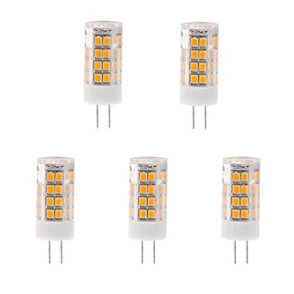 HERO-LED G6-51S-120V-WW27 T4 GY6.35 LED Halogen Replacement Bulb, 3.5W, 35W Equal, Warm White 2700K, 5-Pack(Not Dimmable)