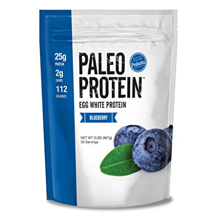 Paleo Protein Powder Blueberry (Egg Whites) (2lbs) (Soy Free) w/Monk Fruit