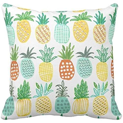 Pineapple Tropical Outdoor | Polyester Pillow Case 18 x 18 Inches