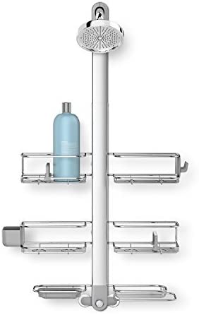 simplehuman Adjustable, Hanging Shower Caddy XL Handheld-Compatible Stainless Steel   Anodized Aluminum