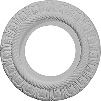 Ekena Millwork CM09CL Claremont Ceiling Medallion, 9"OD x 4 1/2"ID x 1/2"P (Fits Canopies up to 5 5/8"), Factory Primed