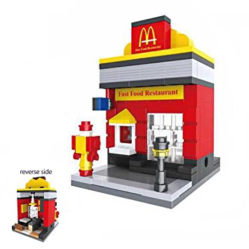 1 Box Diamond Block Building McDonalds Building Stacked toys Blocks Parent-child Games Children's Educational Toys