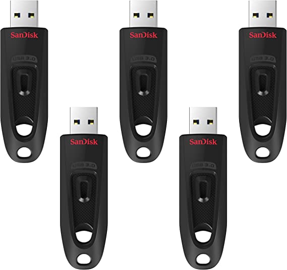 SanDisk 128GB 5-Pack Ultra USB 3.0 Flash Drive (5x128GB) - SDCZ48-128G-B5CT