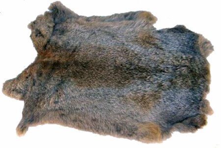 Natural Grey Genuine Rabbit Skin Pelt