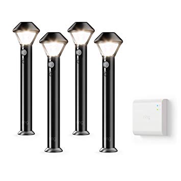 Introducing Ring Smart Lighting -  Pathlight, Black (Starter Kit: 4-pack)