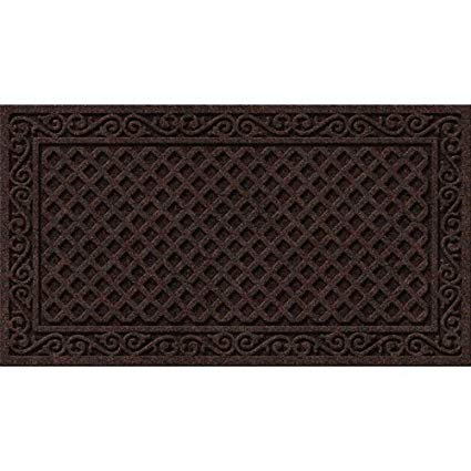 Textures Iron Lattice Entrance Mat, 20-Inch by 36-Inch, Walnut (Renewed)