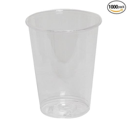 Dixie CC7 Plastic Cup, 7oz, Clear (Case of 20 Sleeves, 50 Cups per Sleeve)
