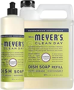 Mrs. Meyer's Dish Soap Variety, 1 Dish Soap, 1 Dish Soap Refill, Lemon Verbena, 1 CT