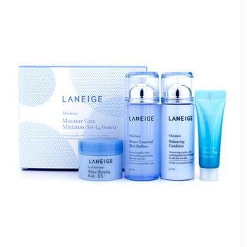 Laneige - Moisture Care Miniature Set: Skin Refiner   Emulsion   Water Sleeping Pack   Essence 4pcs